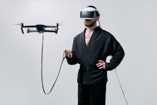 real estate proptech integration dashboard with AI, VR, drone icons